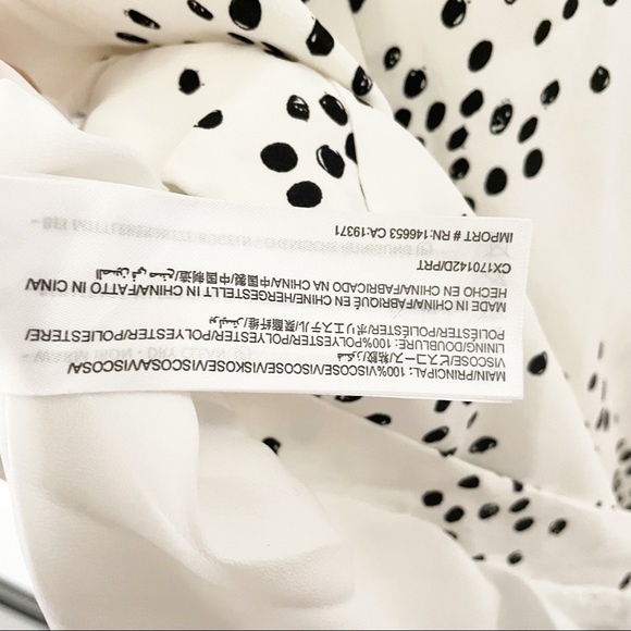 NWT C/MEO COLLECTIVE INTERRUPT White DRESS in polka dot confetti print size M - Picture 15 of 16